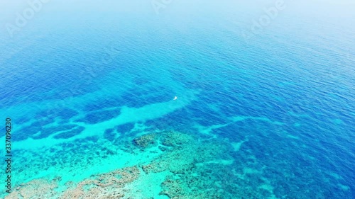 Tilt up aerial, tropical environment in Honduras