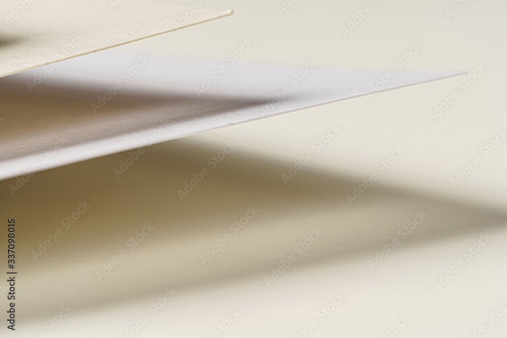 Close up of paper samples for crafts and business, copy space Close up of paper samples for crafts and business, copy space