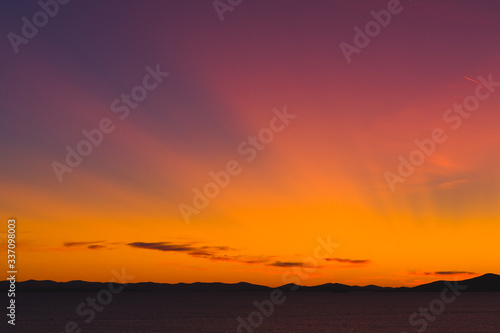 beautiful sunset background on the Adriatic Sea © mateusz