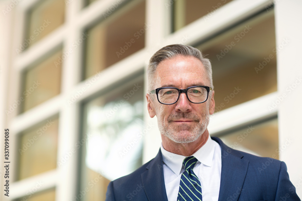 Portrait of a handsome mature confident businessman Portrait of a handsome mature confident businessman
