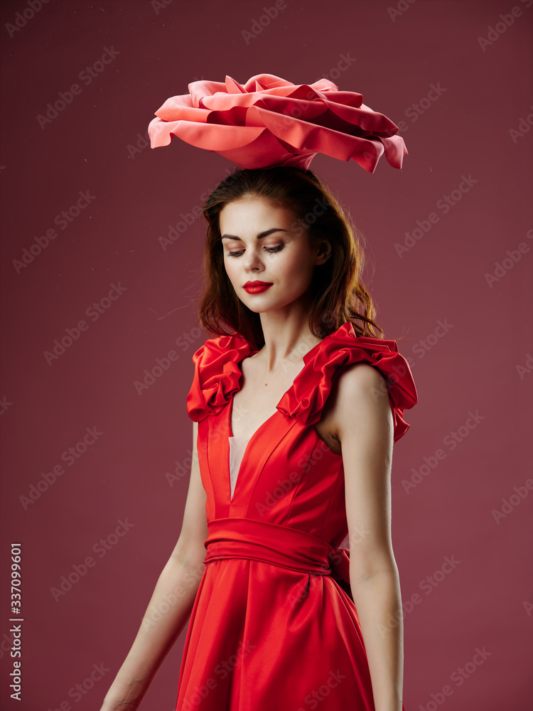 Fototapeta premium woman in red dress