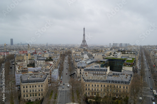 view of paris from the eiffel tower
