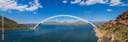 Roosevelt Lake Bridge Panorama photo