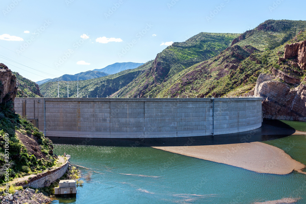 Theodore Roosevelt Dam in The Sonoran Desert of Arizona Theodore Roosevelt Dam in The Sonoran Desert of Arizona