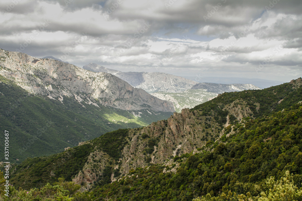 Sardinien grüne Berglandschaft im Osten