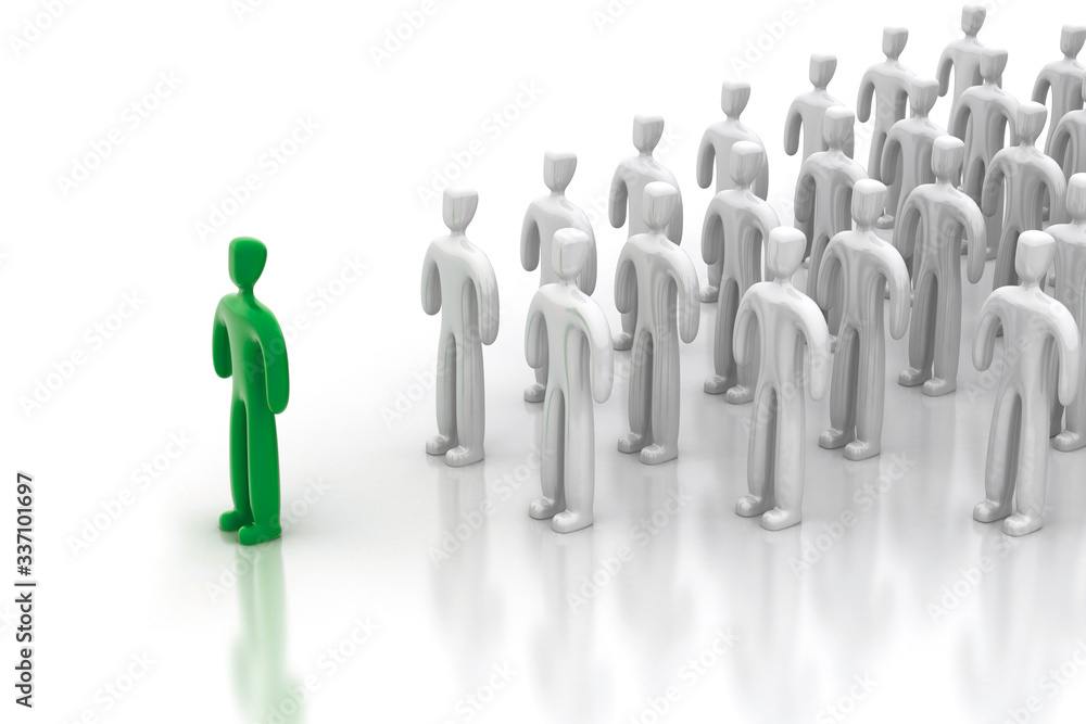 Teamwork and business partnership concepts, original 3d rendering