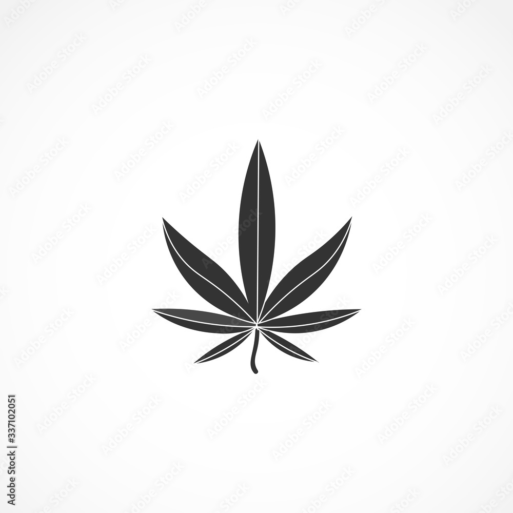 Cannabis icon, marijuana leaf icon. isolated vector element