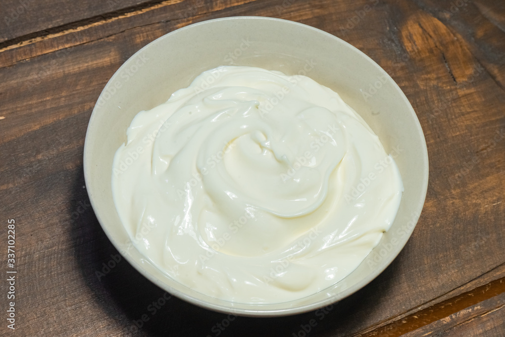 close up of sour cream clipping path close up of sour cream clipping path