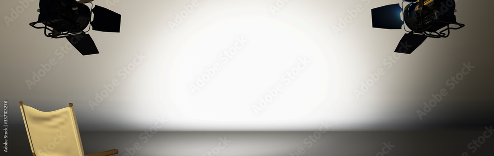 studio and spotlights