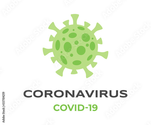 Coronavirus Covid-19 flat banner template. Novel coronavirus 2019-ncov outbreak.