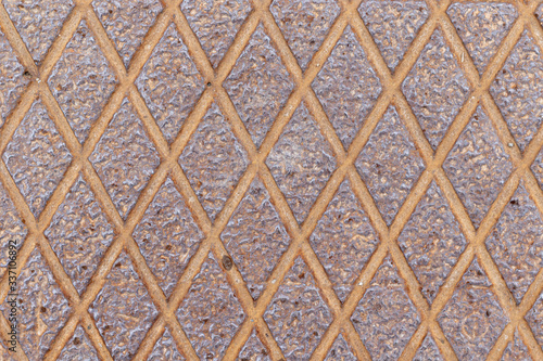 Texture of Iron Manhole Cover