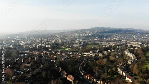 City in United Kingdom, wide aerial