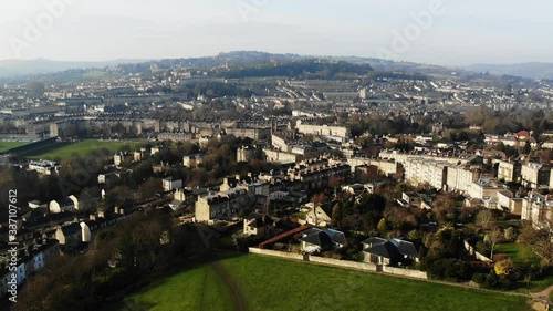 Suburban town in United Kingdom, wide aerial