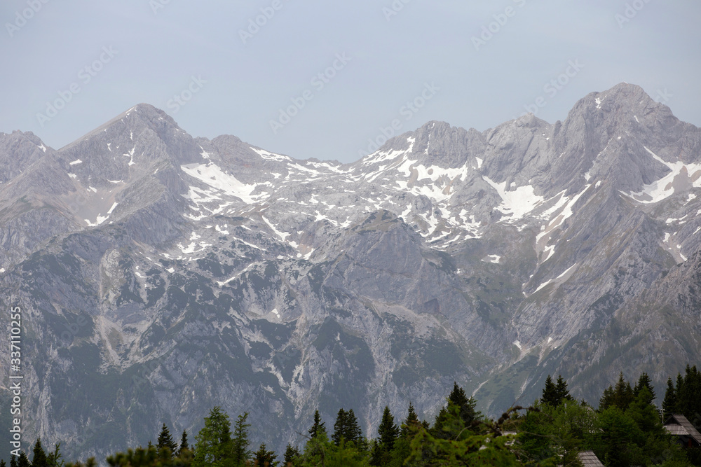 View from Velika planina mountain in Slovenia