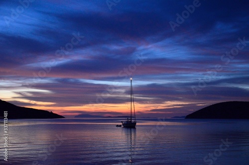 Greece - Amorgos - Boat in the port of Katapola