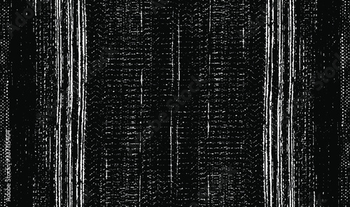 Worn down wallpaper pattern design. Broken plaster and grunge damask effect. Distressed overlay texture design. Vector illustration. Eps10.