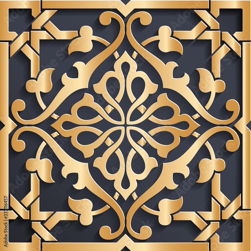 Background with seamless pattern in islamic style