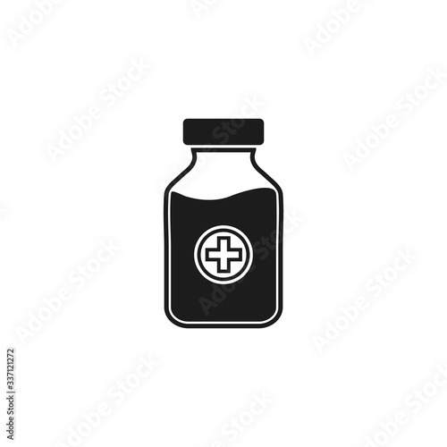 Medical Insulin Vial Icon. Editable Vector EPS Symbol Illustration.