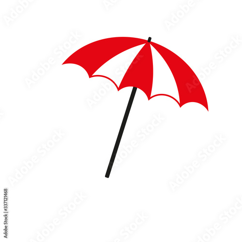 Beach Umbrella, summer umbrella, vector illustration isolated on whita background