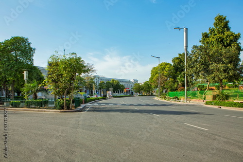 Canvas Print Lockdown at the  time of Quarantine for Covid 19 at Connaught Place, New Delhi,