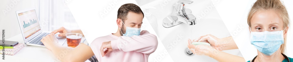 Coronavirus. Visual recommendation for behavior during a pandemic. Coronavirus. Visual recommendation for behavior during a pandemic.