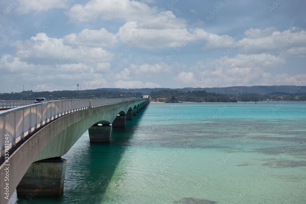 Kouri Bridge at Okinawa, Japan