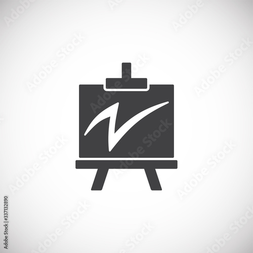Creativity and inspiration related icon on background for graphic and web design. Creative illustration concept symbol for web or mobile app