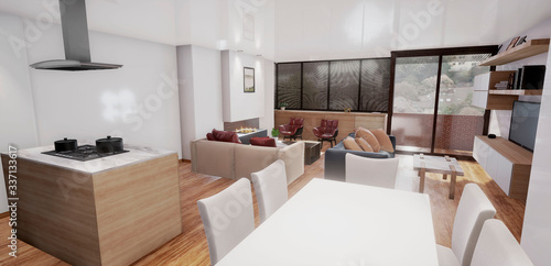 modern kitchen interior