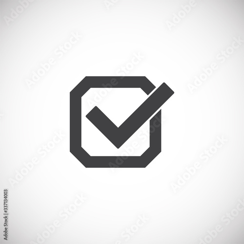 Check box icon on background for graphic and web design. Creative illustration concept symbol for web or mobile app