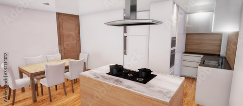 sewing machine in the kitchen