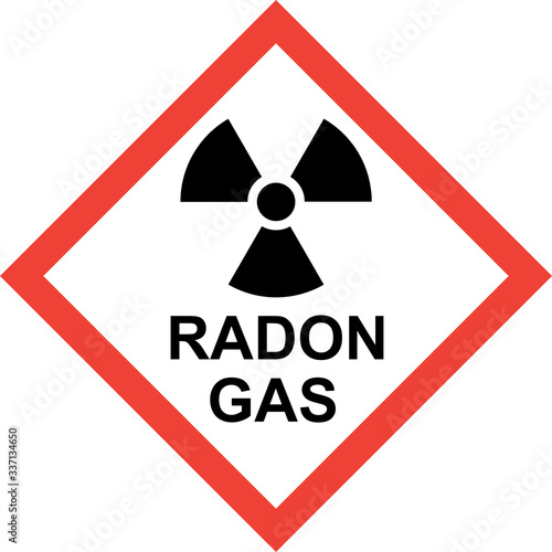 Red radiation hazard due to Radon Gas