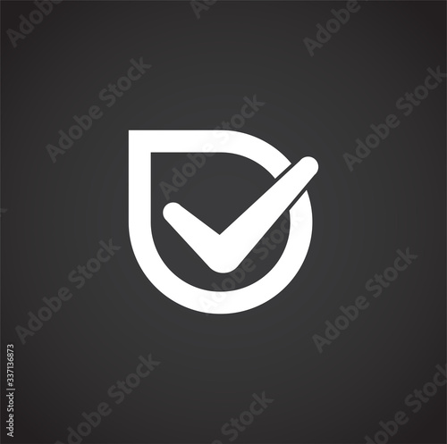 Check box icon on background for graphic and web design. Creative illustration concept symbol for web or mobile app