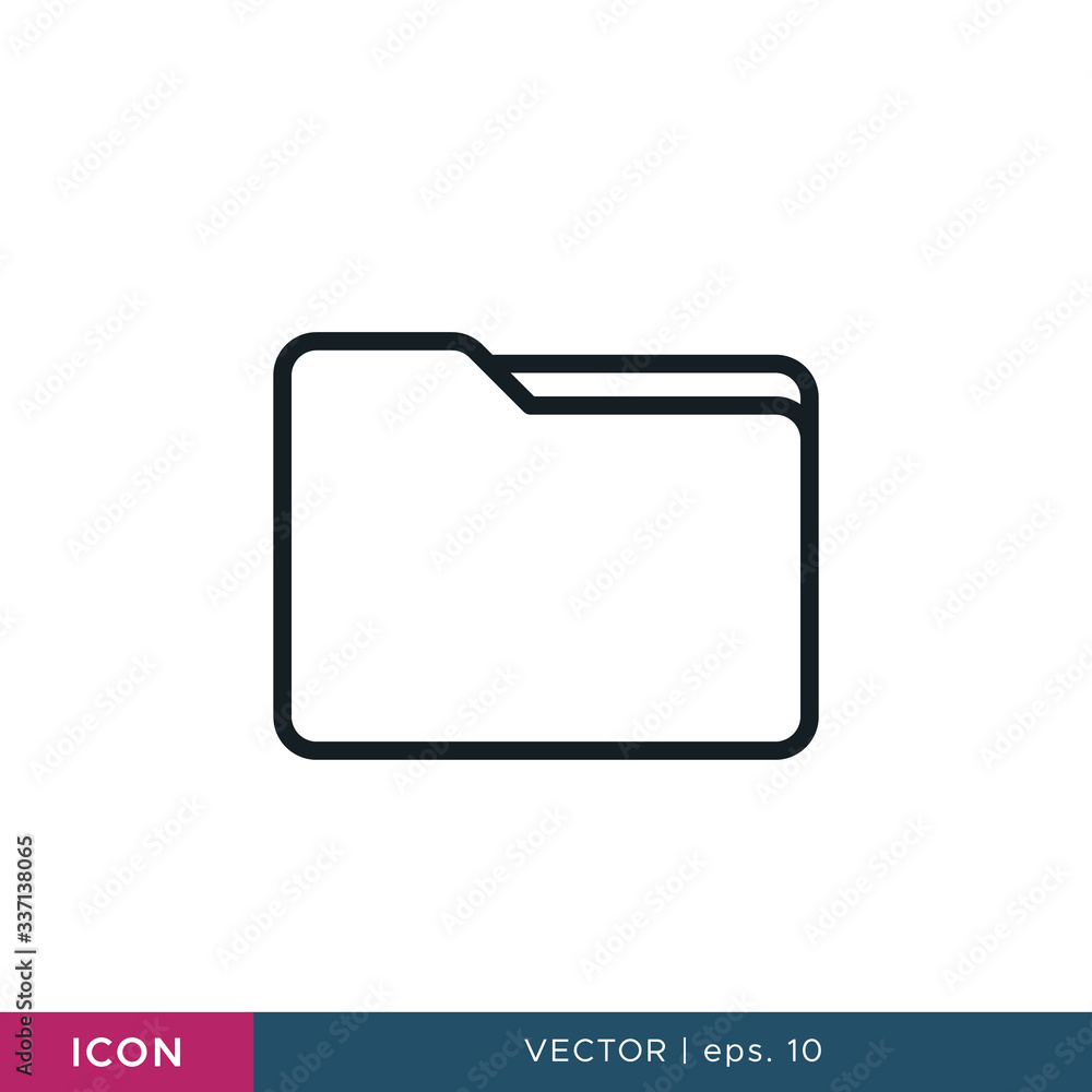 Folder line icon vector design template. Editable stroke Folder line icon vector design template. Editable stroke