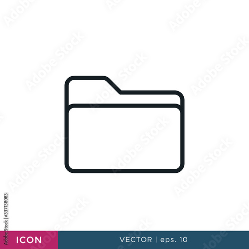 Folder line icon vector design template. Editable stroke