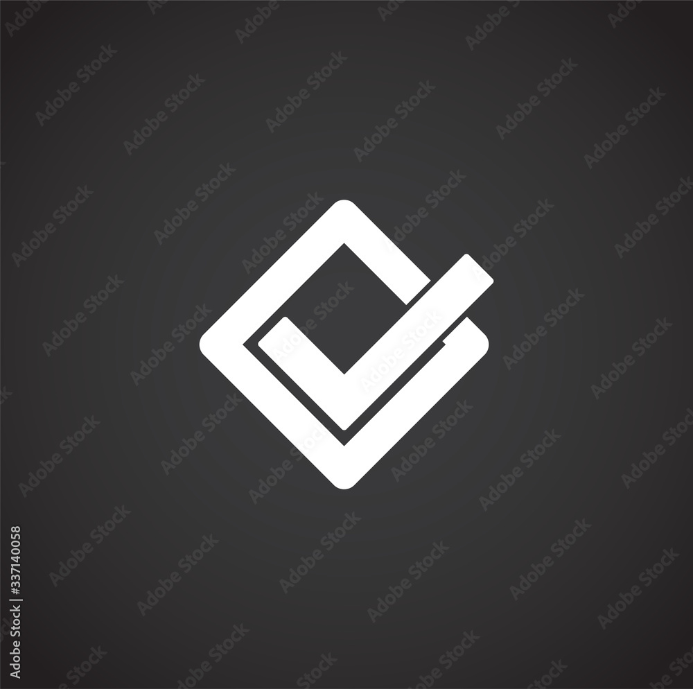 Check box icon on background for graphic and web design. Creative illustration concept symbol for web or mobile app Check box icon on background for graphic and web design. Creative illustration concept symbol for web or mobile app