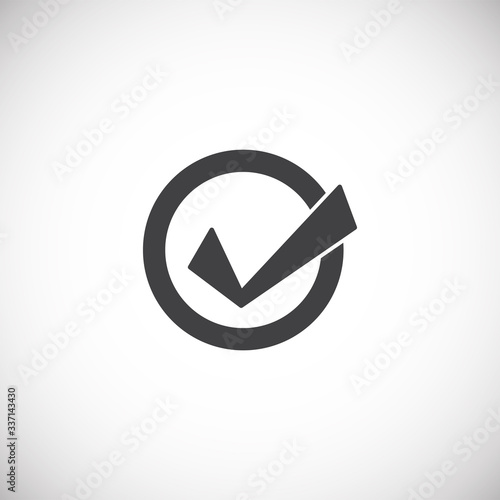 Check box icon on background for graphic and web design. Creative illustration concept symbol for web or mobile app