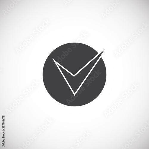 Check box icon on background for graphic and web design. Creative illustration concept symbol for web or mobile app