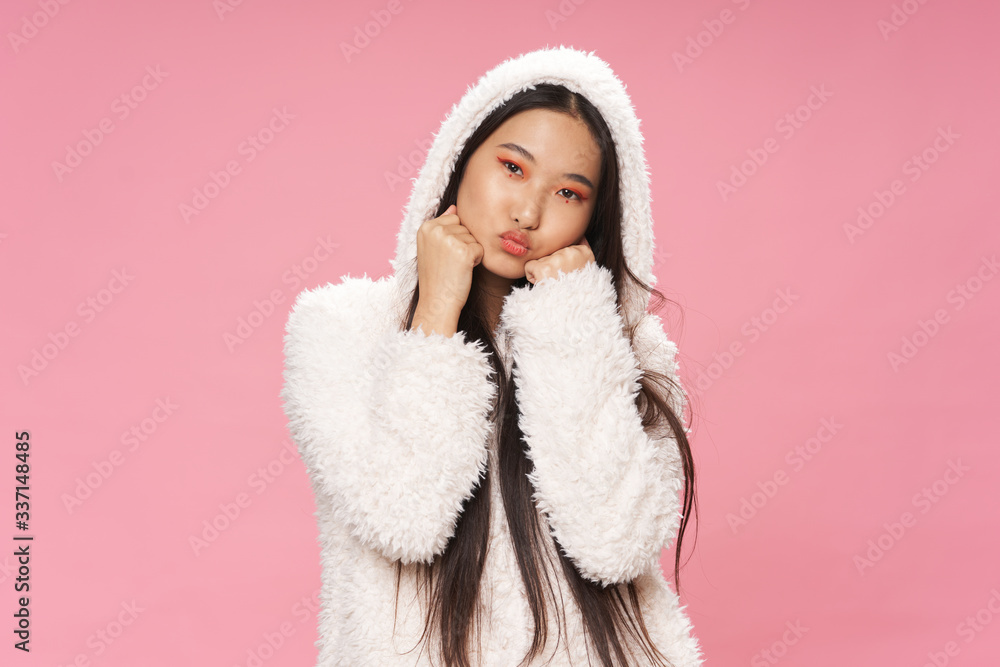 young woman in winter clothes young woman in winter clothes