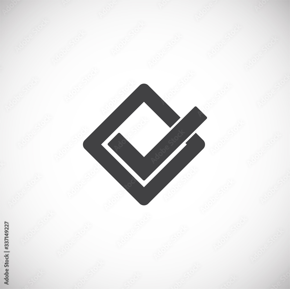 Check box icon on background for graphic and web design. Creative illustration concept symbol for web or mobile app Check box icon on background for graphic and web design. Creative illustration concept symbol for web or mobile app