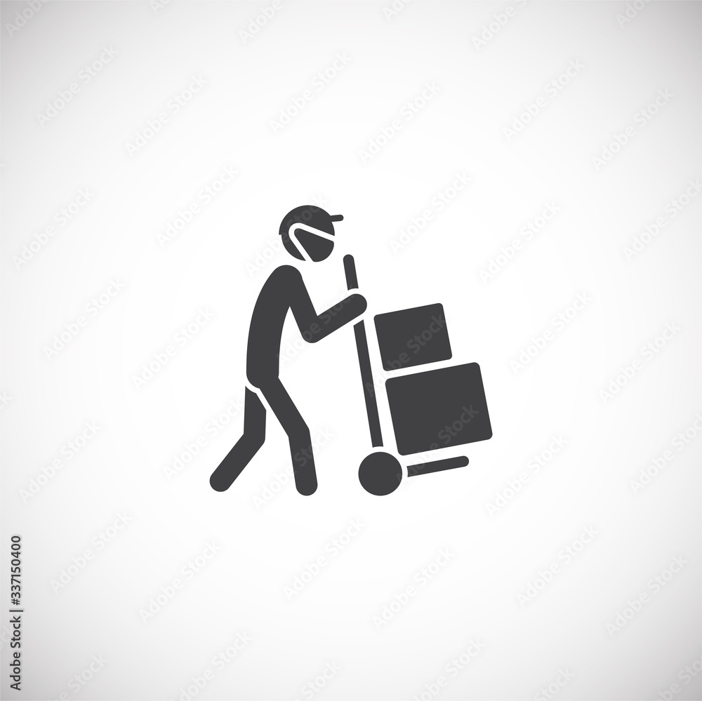 Contactless delivery related icon on background for graphic and web design. Creative illustration concept symbol for web or mobile app Contactless delivery related icon on background for graphic and web design. Creative illustration concept symbol for web or mobile app