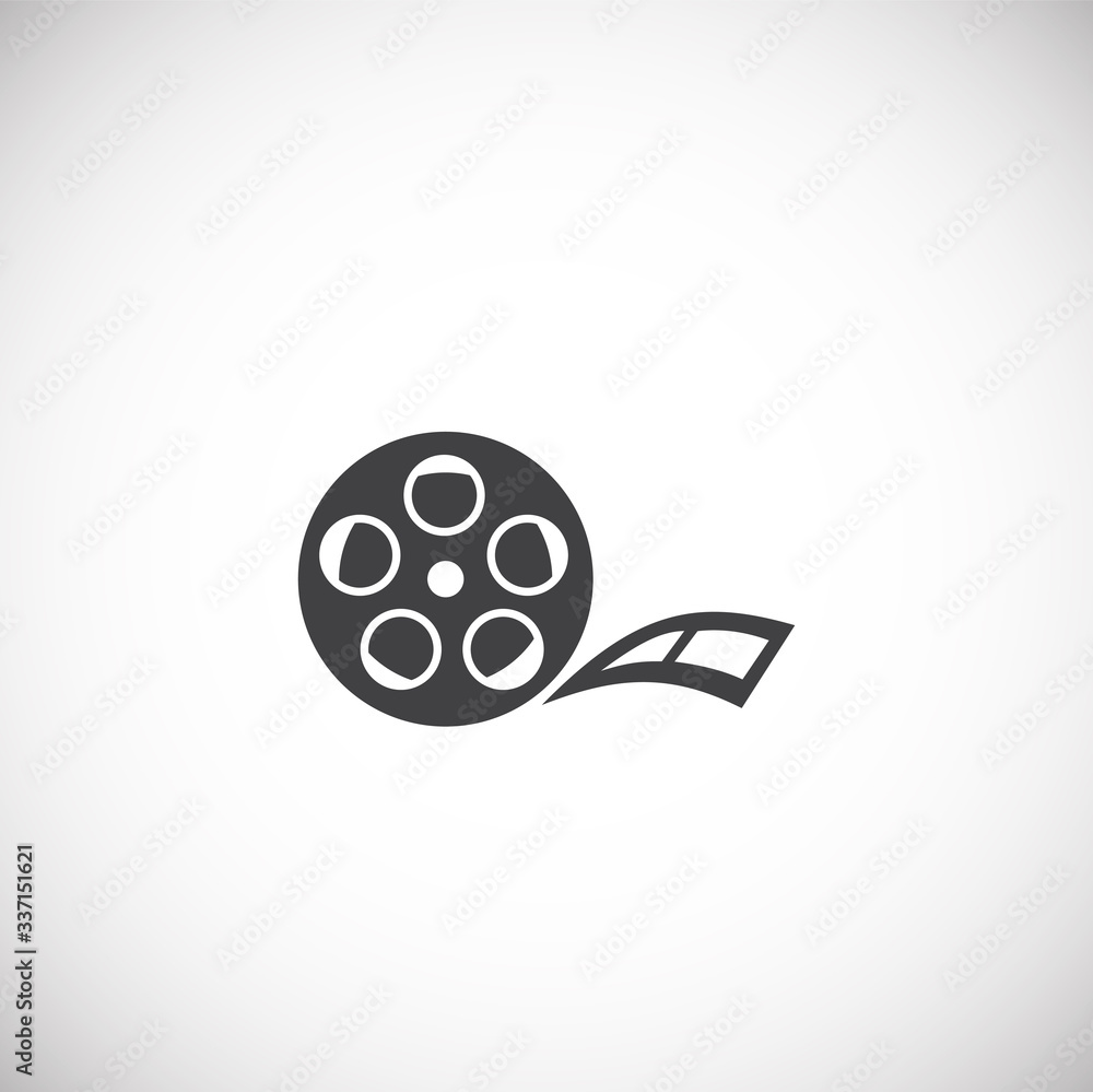 Cinema related icon on background for graphic and web design. Creative illustration concept symbol for web or mobile app