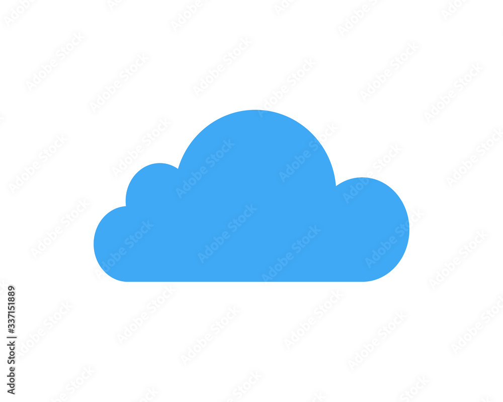 Cloud blue icon flat symbol or vector illustration EPS10. Cloud blue icon flat symbol or vector illustration EPS10.