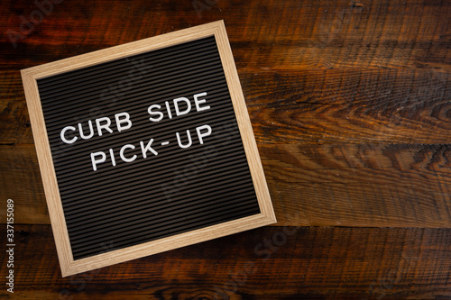 Curb Side Pick Up Copy Space photo