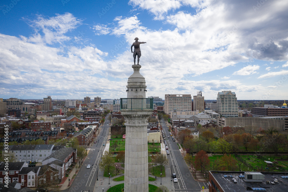 Drone Trenton Washington Battle Monument