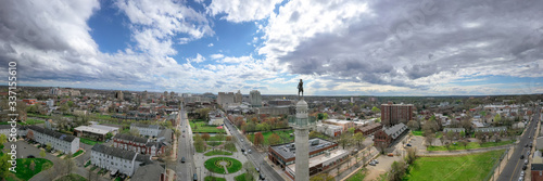 Drone Trenton Washington Battle Monument photo