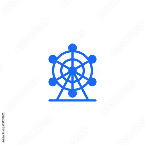 Ferris wheel icon template 