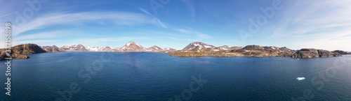 Beautiful Panoramic view of the Kulusuk region, Greenland 