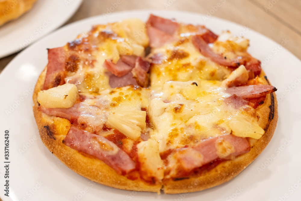 Pizza Hawaiian with pineapple and ham Pizza Hawaiian with pineapple and ham