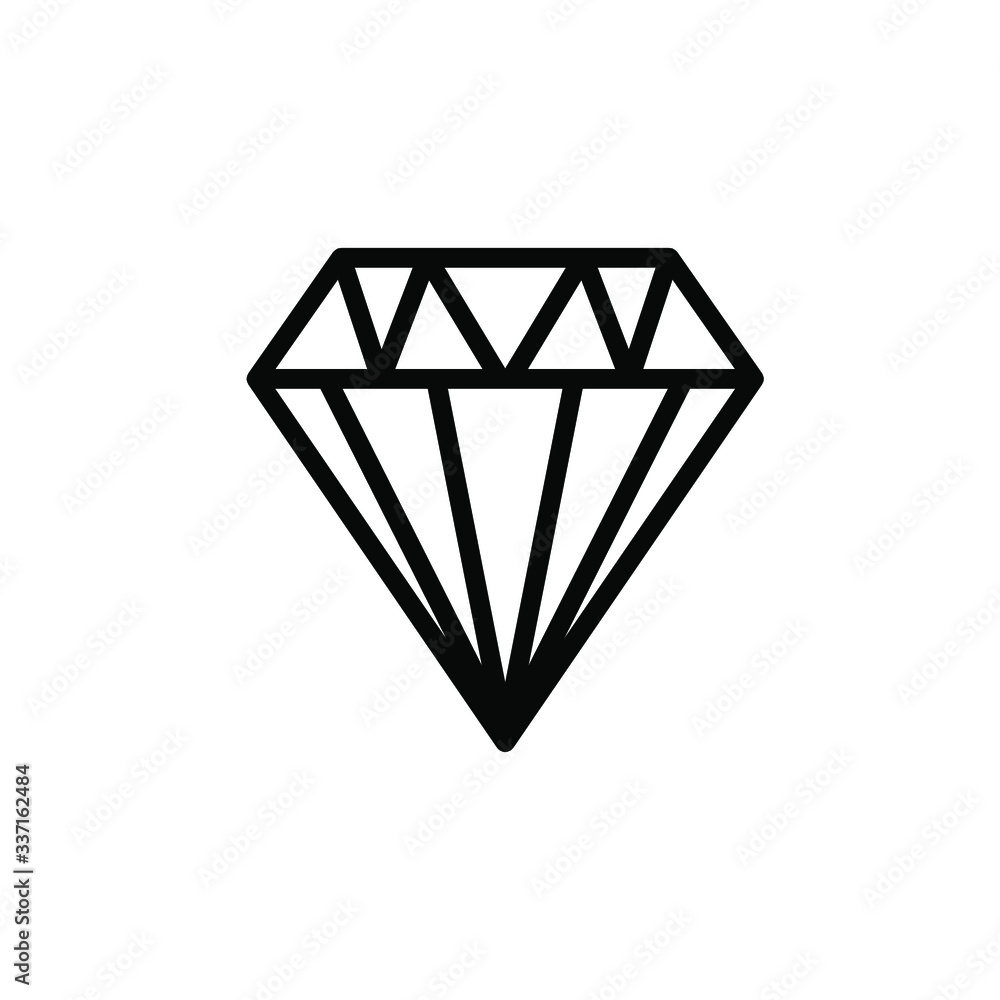 Diamond Icon Best Vector Emblem Isolated Illustration , Gold Luxury Woman Fashion , Outline Solid Background White Diamond Icon Best Vector Emblem Isolated Illustration , Gold Luxury Woman Fashion , Outline Solid Background White