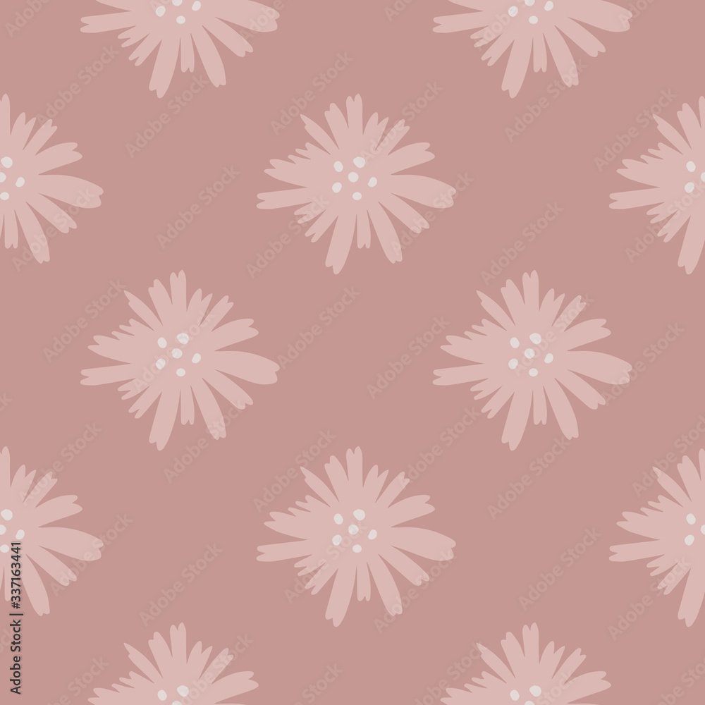 Geometric daisy pattern in doodle style. Chamomile flowers seamless pattern. Ditsy floral Geometric daisy pattern in doodle style. Chamomile flowers seamless pattern. Ditsy floral